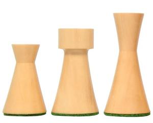 Piezas de ajedrez Staunton minimalistas premium de 3.4 cm de altura, en madera de haya ebonizada, al mejor precio. - Product Image 1