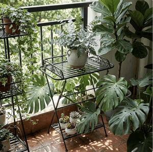 OEM/ODM Vietnam Metal Side <b>Table</b> Iron <b>Folding</b> Accent <b>Table</b> Vintage Farmhouse Decor for Bedroom Bathroom - Product Image 4