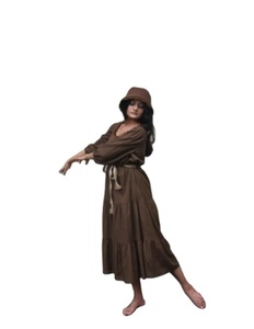 เดรสแม็กซี่ลายดอกไม้หรูหราชุดเดรสแขนยาวเม็กซิกันปักสไตล์โบฮีเมียนสำหรับใส่ตอนเย็นสไตล์โบฮีเมียน - Product Image 1