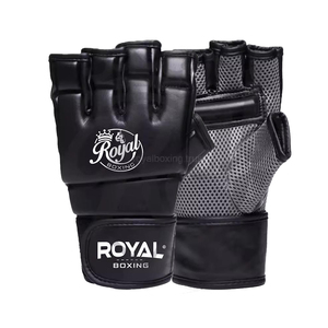 Gants de MMA noirs pour l'entraînement de boxe, gants de sparring MMA OEM, équipement de boxe, arts martiaux, kickboxing - Product Image 1