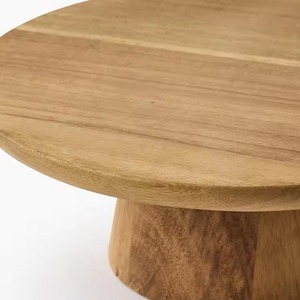 Round Wooden Cake Stand Handmade Dessert Display <b>Tray</b> Rustic Serving Holder for Wedding Party Table Decor - Product Image 5