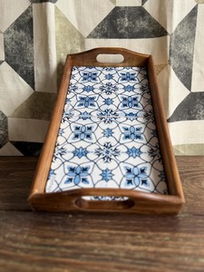 Bandeja de madera para servir, de calidad premium, acabado liso, ideal para servir desayuno, aperitivos, bebidas, decoración elegante para el hogar. - Product Image 6