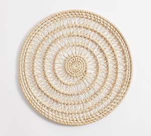 Natural Rattan Charger <b>Plates</b> Decorative Flower Placemat Woven Wicker Table <b>Mat</b> Heatproof Coaster For Farmhouse Kitchen Tablewar - Product Image 3