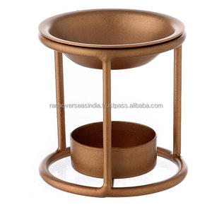 Porte-encens et brûleur en fil de métal laiton avec parfum bois de santal et d'agar, fait main, simple, moderne, écologique, pour la méditation - Product Image 4