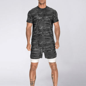 Wholesale <b>Men</b>’s Running Double <b>Shorts</b> Quick Dry Training <b>Shorts</b> with <b>Compression</b> Inner Layer - Product Image 6