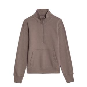 À la mode personnalisé épais quart Zip blanc 2 pièces ensemble pull sweat pantalons de survêtement pour les femmes 2026 - Product Image 5