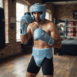 Factory Manufacture High Quality Genuine Cowhide Leather Custom Fly Boxing Sparring Set Professional Fighting Fly Boxing Set - Product Image 2