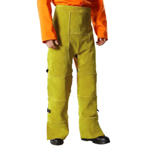 Ropa de Seguridad Industrial de Alta Calidad Hecha a Medida, Pantalones de Soldadura de Cuero Vacuno Resistente al Fuego, Protección Personal - Product Image 2