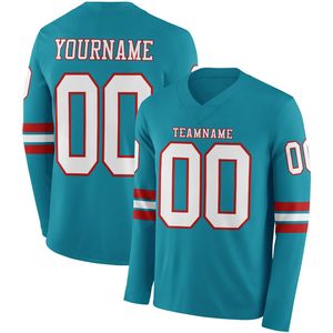 Camiseta de Fútbol de Manga Larga para Hombre OEM, Personalizable con Nombre/Número del Jugador, Impresión por Transferencia de Calor, Personalizable con Nombre del Equipo, Logotipo y Posiciones - Product Image 3