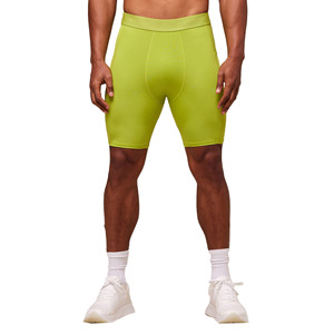 Men's Mid Waist Elastic <b>Compression</b> Waterproof Gym <b>Shorts</b> Plain Sport Biker Workout Wear with Custom Logo Fitness Apparel - Product Image 1