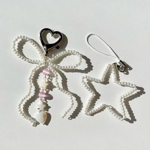 Artistic Embroidery Beaded Keychain Handcrafted Boho Chic <b>Bag</b> <b>Charm</b> with Elegant Handmade Bead Embellishments - Product Image 1
