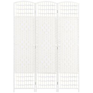 Divisorio Pieghevole a 3 Pannelli in Fibra Bianca Ondulata, Schermo Portatile per Privacy, Tradizionale e Traslucido, per Casa e Ufficio - Product Image 1