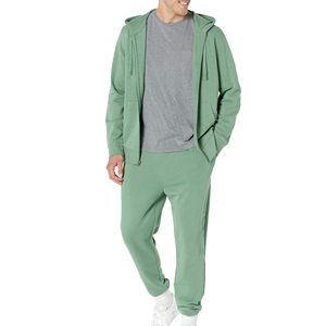 Sweat à capuche zippé en polaire vert pour homme – Prix raisonnable - Product Image 2