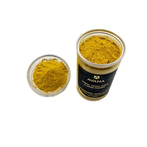 Masque exfoliant en poudre AVANA à base de plantes pour peaux sensibles, grasses et mixtes, ingrédient principal : curcuma pour le visage, le corps et le cou, matière cristalline - Product Image 6
