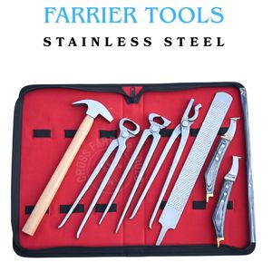 Kit Profesional de Herramientas para Herrar y Recortar: Martillo de Herrador, Alicates para Cortar Pezuñas, Herramienta para Quitar Zapatas, Lima de Raspado, Cuchillo para Pezuñas - Product Image 5