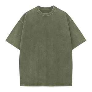 Service OEM – T-shirts légers pour hommes effet délavé – T-shirts slim fit pour hommes effet délavé, très tendance - Product Image 1