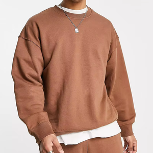 Sudadera Casual de Moda para Hombre al por Mayor, Personalizada, Oversize, Cuello Redondo, Color Liso, Ajuste Holgado, para Gimnasio y Running, con Estampado en Tela - Product Image 1