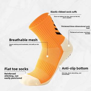 Custom Available Breathable Knitted Sports <b>Socks</b> Customized Pattern Football <b>Socks</b> With Non-Slip Foot Design Soccer <b>Socks</b> Men - Product Image 1