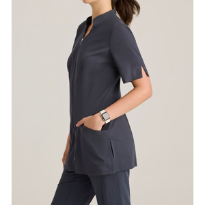 Women's Customizable <b>Tunic</b> Breathable Eco-Friendly Nurse Scrubs Uniforms Embroidered Spa Beauty Salon <b>Work</b> Hospital stretchy - Product Image 4