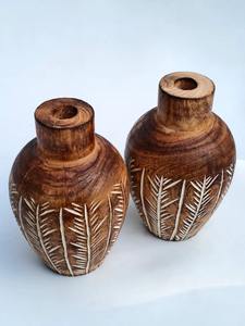 Vase décoratif sculpté à la main, moderne, personnalisable, en matériaux variés - Product Image 5