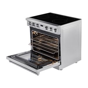 Cucina Componibile Compatta da 36 Pollici in Acciaio Inossidabile con Forno da 6.0 Cu. Ft. Forno Elettrico da Incasso con 5 Bruciatori e Display Digitale - Product Image 1