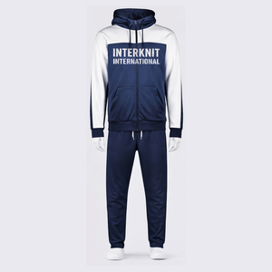 ชุดวอร์มมีฮู้ดสำหรับผู้ชายจาก Interknit International ดีไซน์สีสันตัดกัน เสื้อแขนยาวและกางเกงขายาว สไตล์สปอร์ต เหมาะสำหรับใส่ในฤดูใบไม้ร่วง - Product Image 5