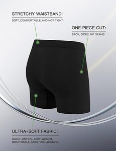 Men's Bamboo Viscose <b>Boxer</b> Briefs Soft Stretch Underwear Breathable Trunks Pack Comfortable Fit Manufactured in Bangladesh - Product Image 4