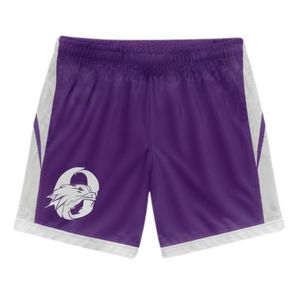 Pantalones Cortos de Lacrosse Sublimados en Morado y Blanco, Unisex, Ligeros, de Poliéster, Uniformes Deportivos, para Partidos, Entrenamientos - Product Image 1