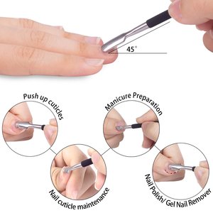 Black Trimmer Cuticle Pusher Nipper Stainless Steel Sharp Remover Cutter Clipper Durable Pedicure Manicure Tools Wide Jaw - Product Image 4