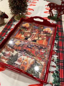 Plateau en bois imprimé au design minimaliste, plateau en bois imprimé moderne pour les intérieurs contemporains, plateau de service en gros - Product Image 6