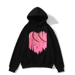Sweat à capuche tendance en coton mélangé pour homme, avec impression en relief et logo personnalisé, respirant, vente en gros - Product Image 2