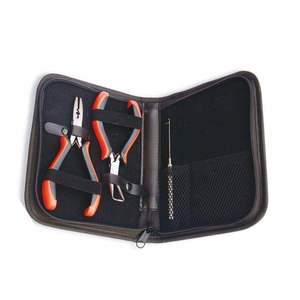 Customized Color 4 Pcs Kit Hair Extension Rings <b>Beads</b> Remover Manual Stainless Steel <b>Plastic</b> Pliers with Case By Grip Surgical - Product Image 2