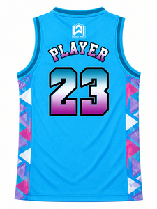 Consigue AHORA los últimos diseños 2026 de camisetas de baloncesto personalizadas con cuello acanalado - Product Image 2