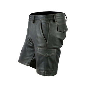 Pantalones Cortos de Cuero Genuino para Hombre, Diseño Ecológico, Suaves y Cómodos, Producción Personalizada, Uso Diario Informal - Product Image 4