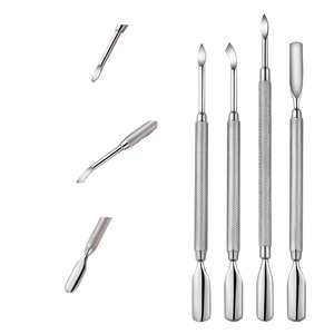 Empujador y Removedor de Cutículas para Uñas, de Acero Inoxidable, Herramienta Reutilizable para Manicura y Pedicura, con Doble Cabezal para Empujar la Piel Muerta - Product Image 1