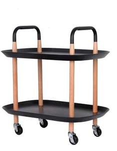 Hot Trending Hotel Trolley With 2 <b>Shelves</b> And 4 Swivel Casters Contemporary Durable Commercial Furniture Hotel <b>Bar</b> Trolley Cart - Product Image 3