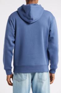เสื้อฮู้ดผู้ชาย TERZO SPORTS สีน้ำเงิน ทรงปกติ พิมพ์ลายโลโก้เปลวไฟ สไตล์ลำลองแนวสตรีทแวร์ มีกระเป๋าหน้า ผลิตจากผ้า 100% - Product Image 4