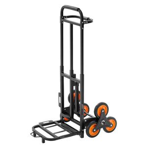 Carrello Saliscale Pieghevole Rinforzato con 6 Ruote e 2 Maniglie Telescopiche, Capacità 100 kg - Product Image 1