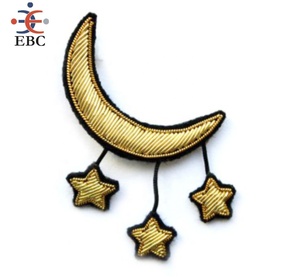 OEM mejor 3D diseño hecho a mano insignia parche broches flor bordada con alambre de lingotes de colores brillantes broche en forma personalizada insignias - Product Image 1