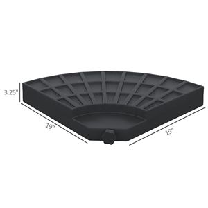 Set di 4 basi per ombrellone da patio, pesi per ombrellone a braccio laterale da esterno con capacità di 52 e 112 libbre e serbatoio d'acqua da 52 litri - Product Image 3