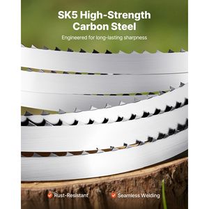 ใบเลื่อยสายพานเหล็กคาร์บอน SK5 ความแข็งแรงสูง ขนาด 72 นิ้ว 4 TPI ฟันคม 18 HRC ชุบแข็ง หนา 0.5 นิ้ว - Product Image 2