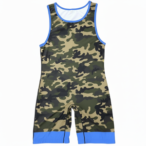 Nouveaux Maillots de Lutte Personnalisés Unisexe Camouflage 2026 – Impression par Transfert Thermique, Spandex Polyester, Séchage Rapide, Respirant et Extensible - Product Image 4
