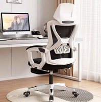 Chaise d'ordinateur avec repose-pieds et appui-tête, chaise de bureau ergonomique pour longues sessions assises, chaise inclinable réglable pour jeux et études