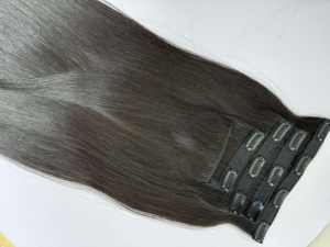 Super Double Drawn Seamless Clip Ins Raw 100% Cuticule Droite Alignée Cheveux Humains Vietnamiens Longs 8-32" - Product Image 3