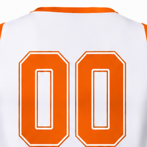 Conjunto de Uniforme de Porristas Sublimado Blanco y Naranja sin Mangas, Top Corto y Falda Deportiva para Equipo, Ropa Deportiva de Entrenamiento y Alto Rendimiento, Personalizable - Product Image 4