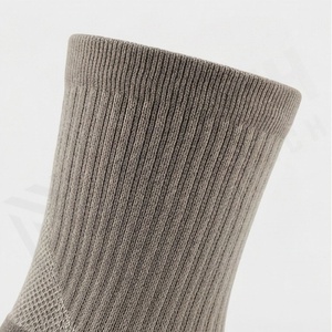 Crew <b>Socks</b> Solid Gray Knitted Breathable Polyester Spandex <b>Running</b> Athletic Summer Adults Regular Style - Product Image 4