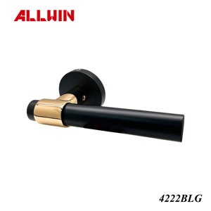 Poignée de porte intérieure à levier moleté en laiton massif moderne de haute qualité - Product Image 5