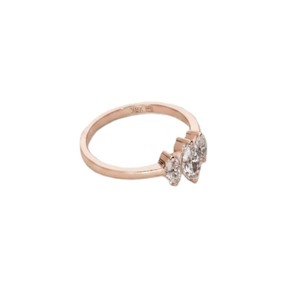 9K 10K 14K 18K Solid Gold Marquise Cut Lab Created Diamond Three Stone <b>Ring</b> IGI Certified Bridal <b>Ring</b> <b>Proposal</b> <b>Ring</b> Promise <b>Ring</b> - Product Image 3