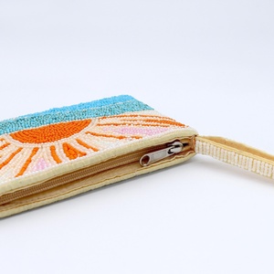 Money Storage and Cards BEADED COIN POUCH Vintage best beadwork pouch handmade Wrist Strap Colorful Beads Pattern at best price - Product Image 3