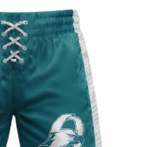 Pantalones Cortos Deportivos para Hombre, Color Verde Azulado, Sublimados con Estampado de Hockey sobre Hielo, de Poliéster, con Cordón Ajustable y Franja Lateral, para Entrenamiento - Product Image 5